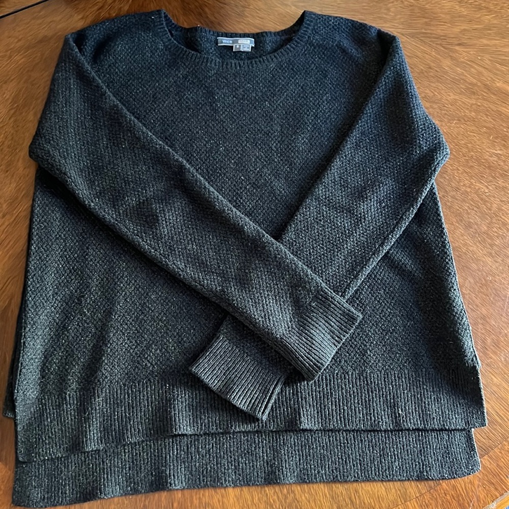 Vince Side Button Wool Sweater, Small